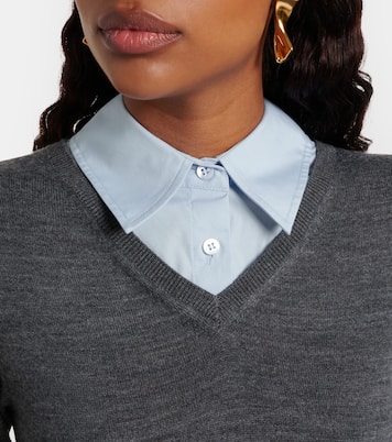 Layered wool-blend midi dress | Staud