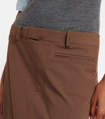 Layered wool-blend midi dress | Staud