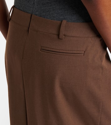 Layered wool-blend midi dress | Staud