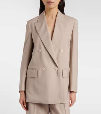 Blazer doppiopetto in lana, mohair e seta | Max Mara