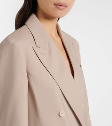 Blazer doppiopetto in lana, mohair e seta | Max Mara