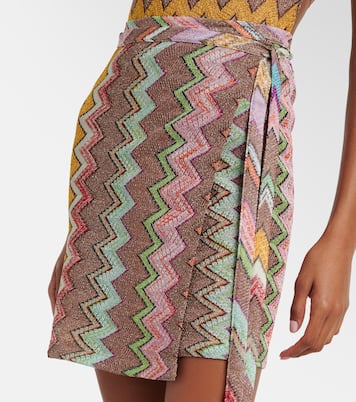 Wickelrock aus Häkelstrick | Missoni