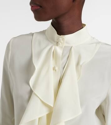 Ruffled silk blouse | McQueen