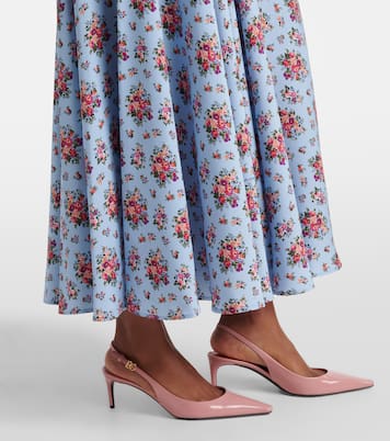 Floral silk-blend midi skirt | Dolce&Gabbana