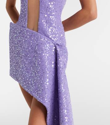 Draped sequined minidress | David Koma