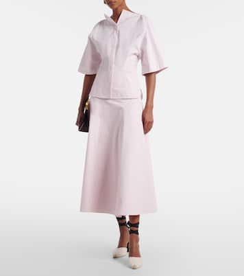 Triangle cotton poplin midi skirt | Jacquemus