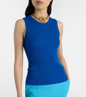 Ribbed-knit wool tank top | Chloé