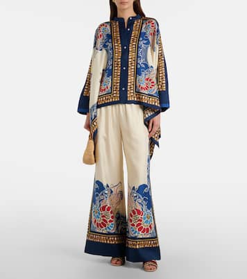 Marebis 50 embroidered suede mules | Manolo Blahnik