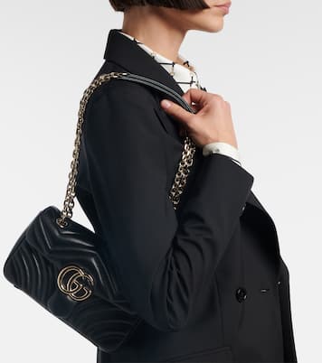 GG Marmont Small leather shoulder bag | Gucci