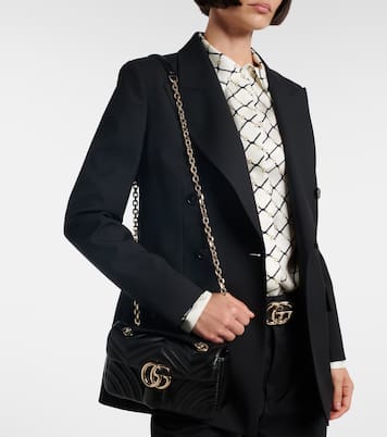 GG Marmont Small leather shoulder bag | Gucci