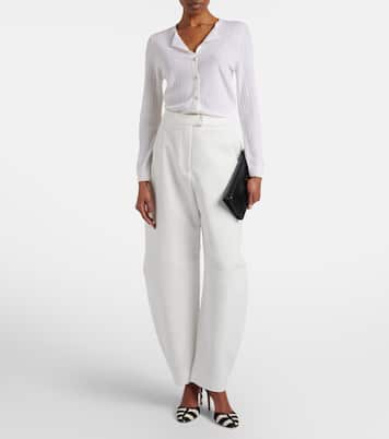 Pointelle virgin wool cardigan | Jardin des Orangers