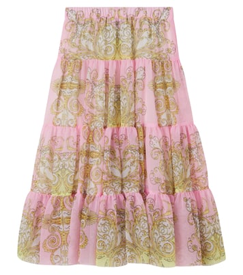 Barocco tiered skirt | Versace Kids