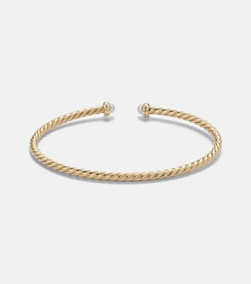Bracciale Cablespira® Flex Micro in oro 18kt con perle | David Yurman