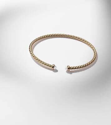 Bracciale Cablespira® Flex Micro in oro 18kt con perle | David Yurman