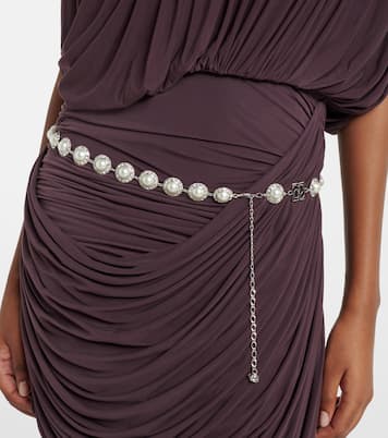 Crystal-embellished faux pearl belt | Magda Butrym