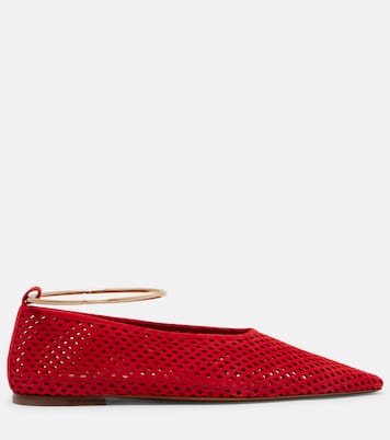 Perforated suede ballet flats | Jil Sander