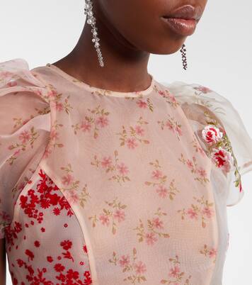 Midikleid aus transparentem Organza | Simone Rocha