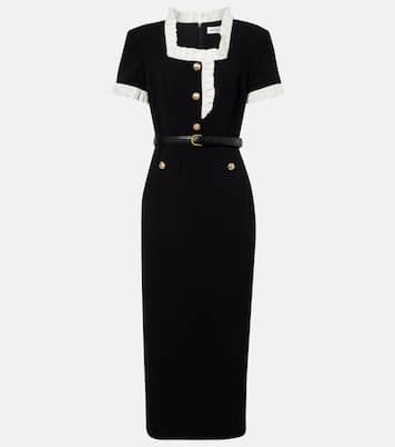 فستان ميدي من الكريب بحزام | Self-Portrait