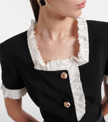 فستان ميدي من الكريب بحزام | Self-Portrait