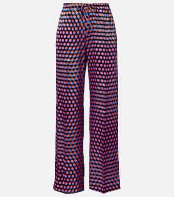 Pantaloni a gamba larga in seta a pois | Dries Van Noten