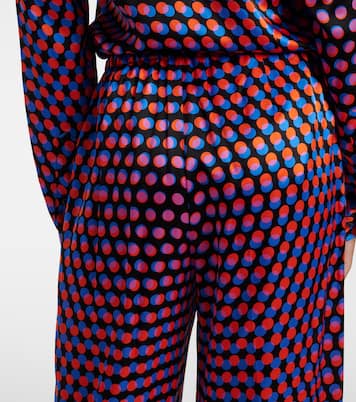 Pantaloni a gamba larga in seta a pois | Dries Van Noten