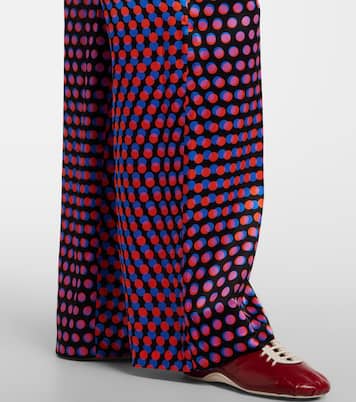 Pantaloni a gamba larga in seta a pois | Dries Van Noten