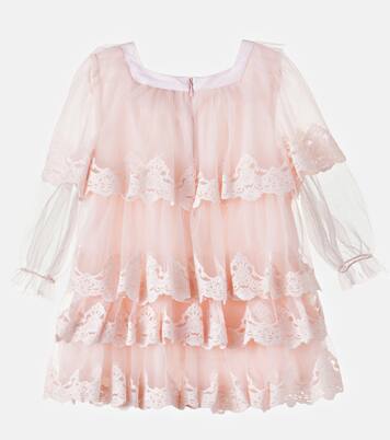 Lace-trimmed tulle dress | Petite Amalie  