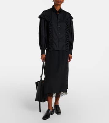 Ruffled cotton shirt | Noir Kei Ninomiya