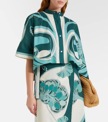 Chemise courte en coton imprimée | La DoubleJ