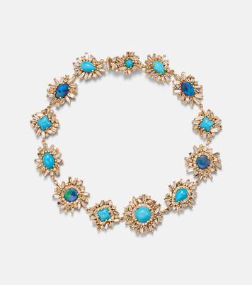 18kt yellow gold (750/1000) bracelet with gemstones | Suzanne Kalan