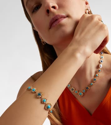 18kt yellow gold (750/1000) bracelet with gemstones | Suzanne Kalan