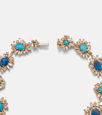 18kt yellow gold (750/1000) bracelet with gemstones | Suzanne Kalan