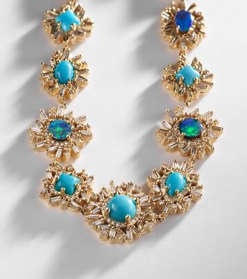 18kt yellow gold (750/1000) bracelet with gemstones | Suzanne Kalan