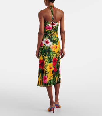 Falda midi floral drapeada | Dolce&Gabbana