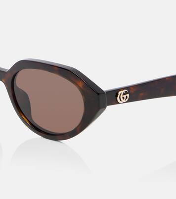 Ovale Sonnenbrille Double G | Gucci