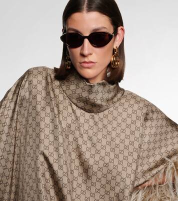 Ovale Sonnenbrille Double G | Gucci