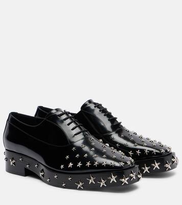 x Jimmy Choo embellished leather derby shoes | Noir Kei Ninomiya