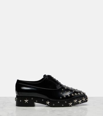 x Jimmy Choo embellished leather derby shoes | Noir Kei Ninomiya