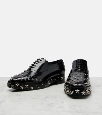 x Jimmy Choo embellished leather derby shoes | Noir Kei Ninomiya