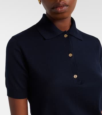 Cotton, silk, and cashmere polo sweater | 'S Max Mara