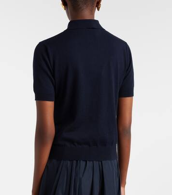 Cotton, silk, and cashmere polo sweater | 'S Max Mara
