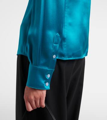 Camicia in raso di seta | Gucci