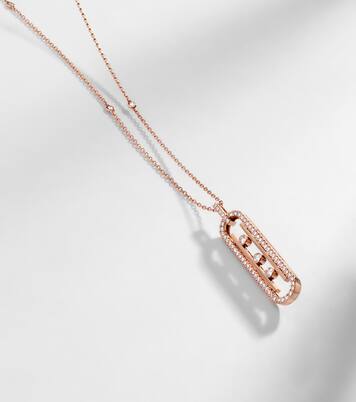 Halskette Move 10th aus 18kt Roségold mit Diamanten | Messika