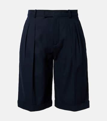 Pleated cotton Bermuda shorts | Saint Laurent