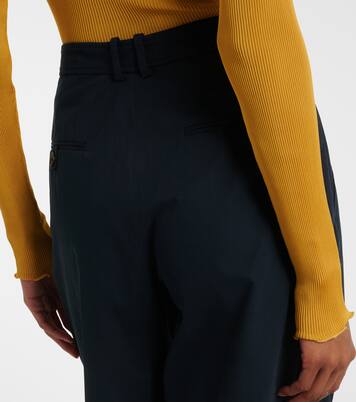 Pleated cotton Bermuda shorts | Saint Laurent