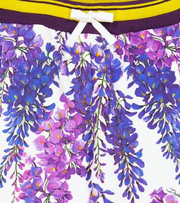 Floral cotton sweatpants | Dolce&Gabbana Kids