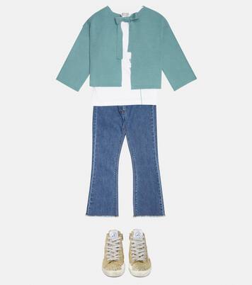 Cropped cotton cardigan | Il Gufo