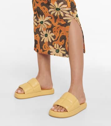 Lyrah quilted platform sandals | Stand Studio