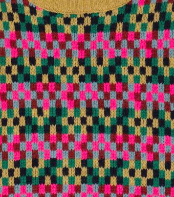 Maple intarsia wool-blend vest | Caramel