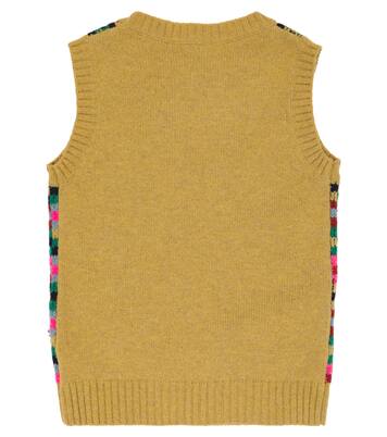 Maple intarsia wool-blend vest | Caramel